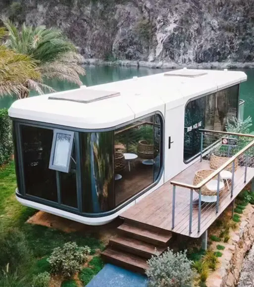 Modern High-Tech Space Capsule Living Pod 