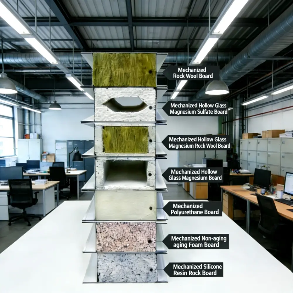 High Density Fireproof Wall Materials Insulated Panels Exterior Wall Panels Rock Wool Sandwich Panel